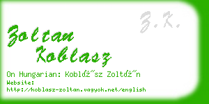 zoltan koblasz business card